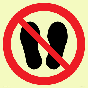 Do not step or stand here symbol only